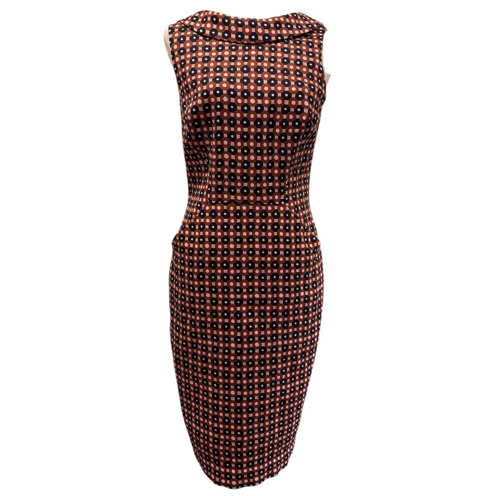 Boden Orange and Black Midi Dress